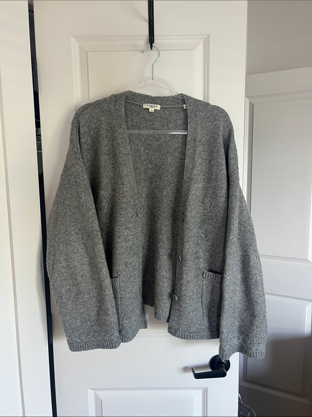 Max Studio Charcoal Cardigan Sweater